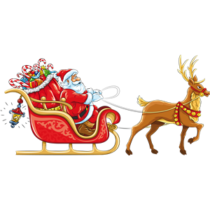 Santa sleigh PNG-38664